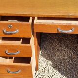 Vintage desk with double oak boxes
