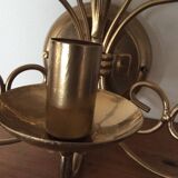 Gold metal wall light