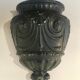 Vintage outdoor wall basin in cast iron green paint