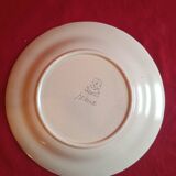 Set of 12 flat plates in pornic earthenware model "stuart"