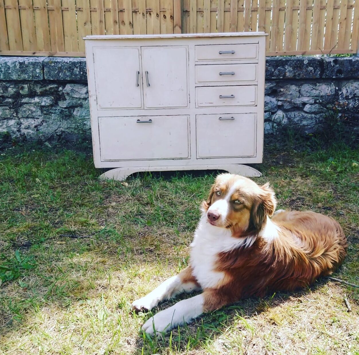 Vintage white skated buffet