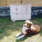 Vintage white skated buffet