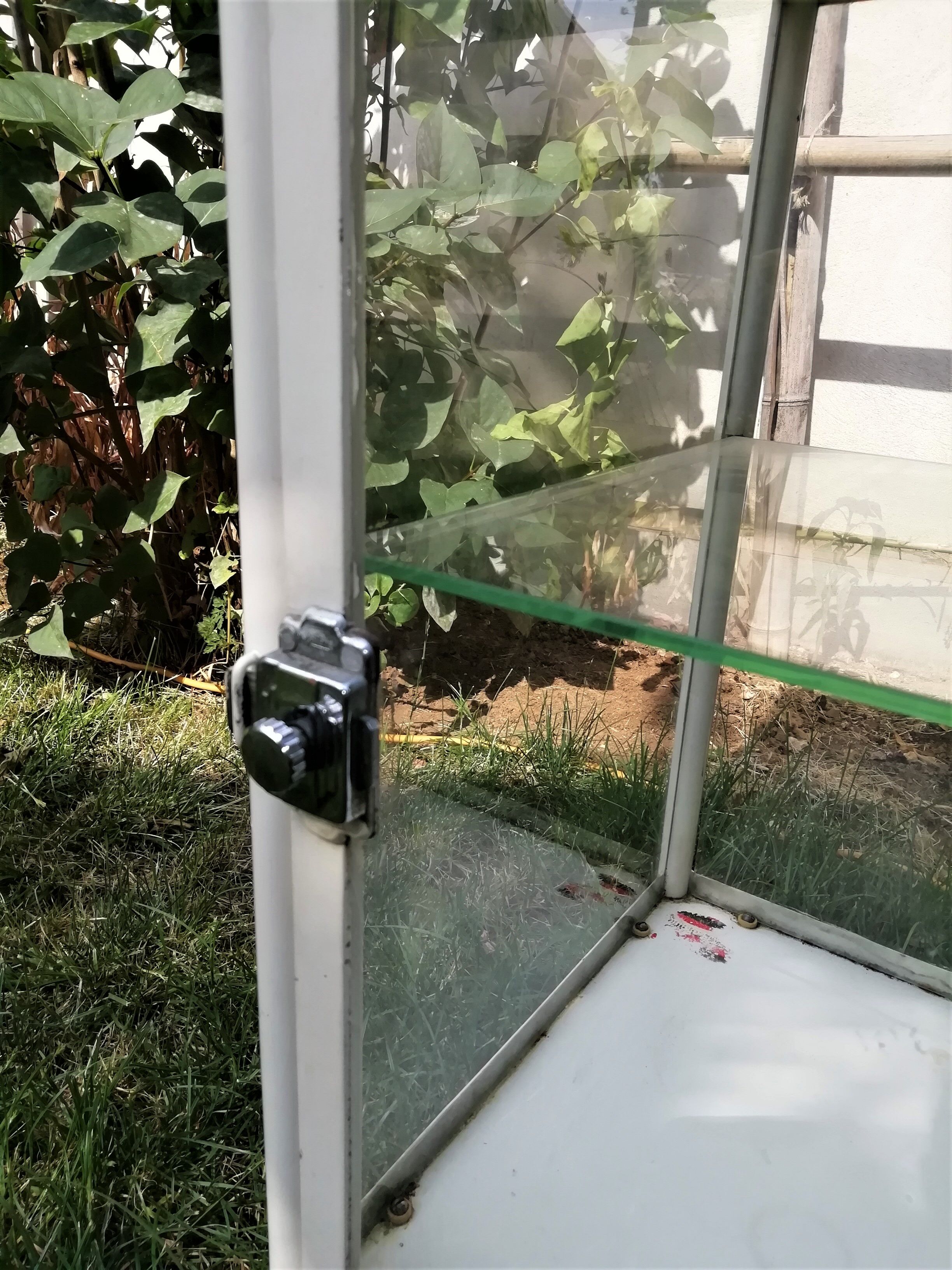 Small metal medical showcase