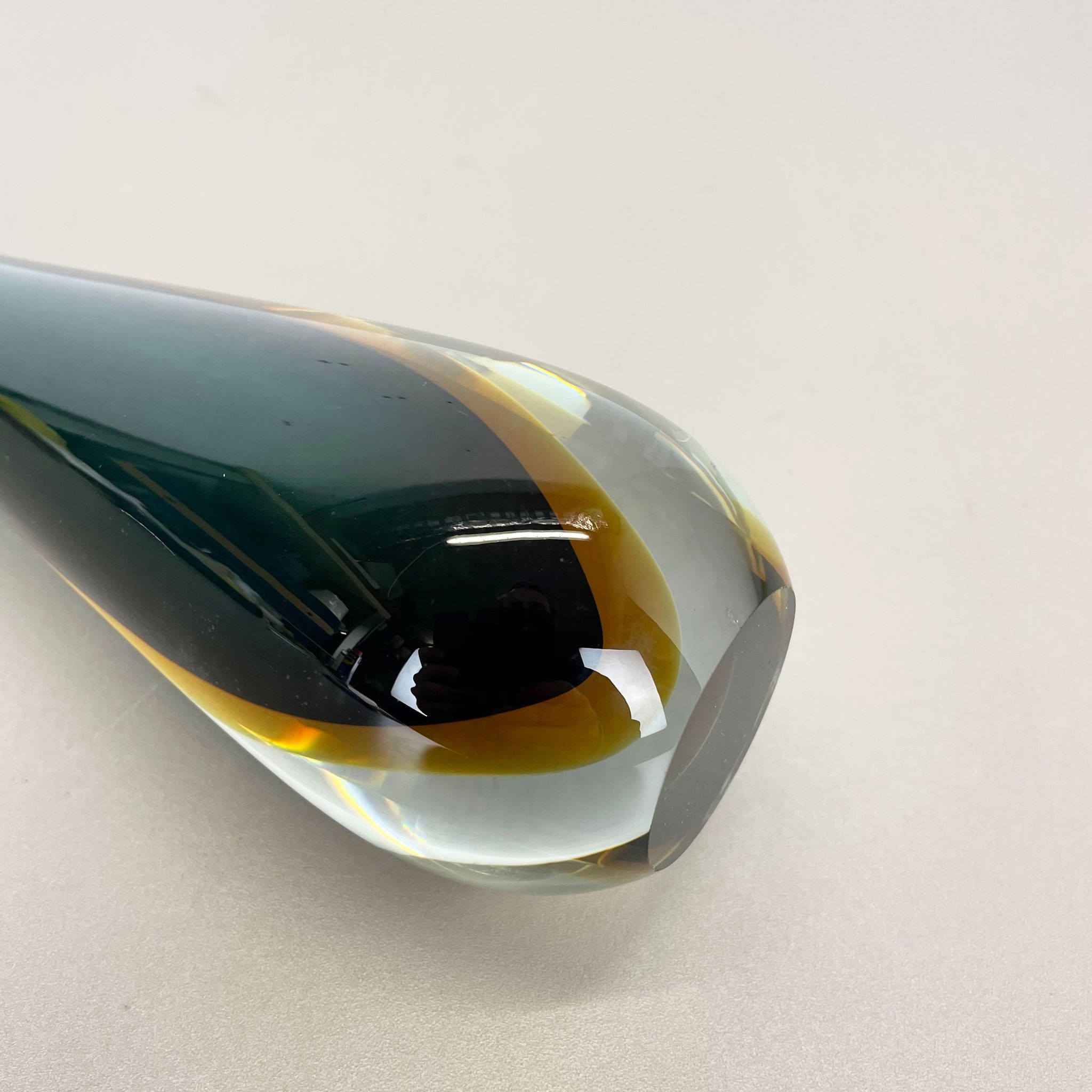 Large Murano Glass Sommerso Vase Designed by Flavio Poli attrib., Italy, 1970s