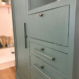 Art Deco Secretary Cabinet in solid wood