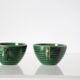 Paire de tasses vertes St Clément vintage