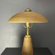 Lampe de table en rotin, bambou et laiton, Italie années 1970