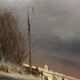 Huge oil painting on canvas Dutch school winter landscape 164x132