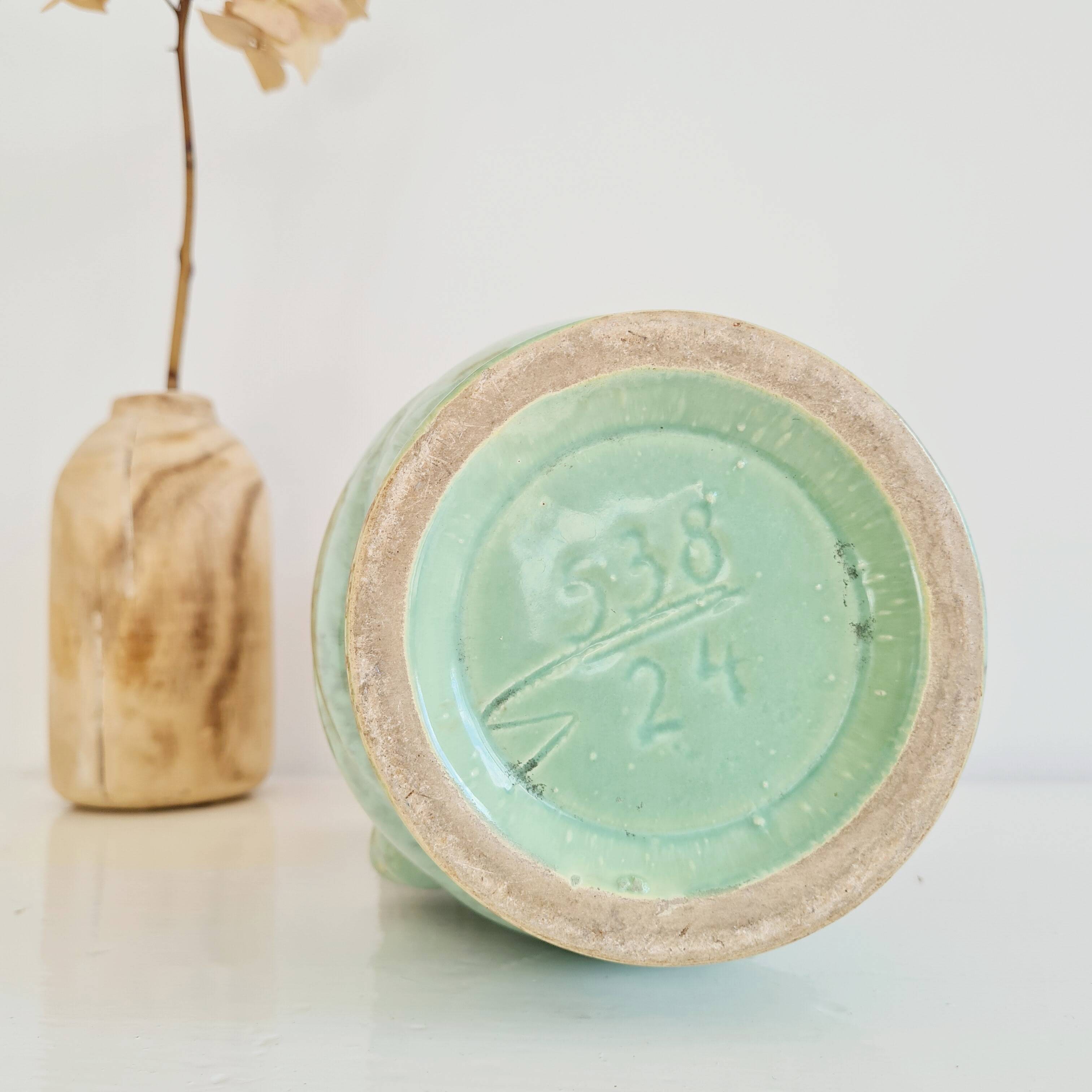 Antique blue vase - numbered