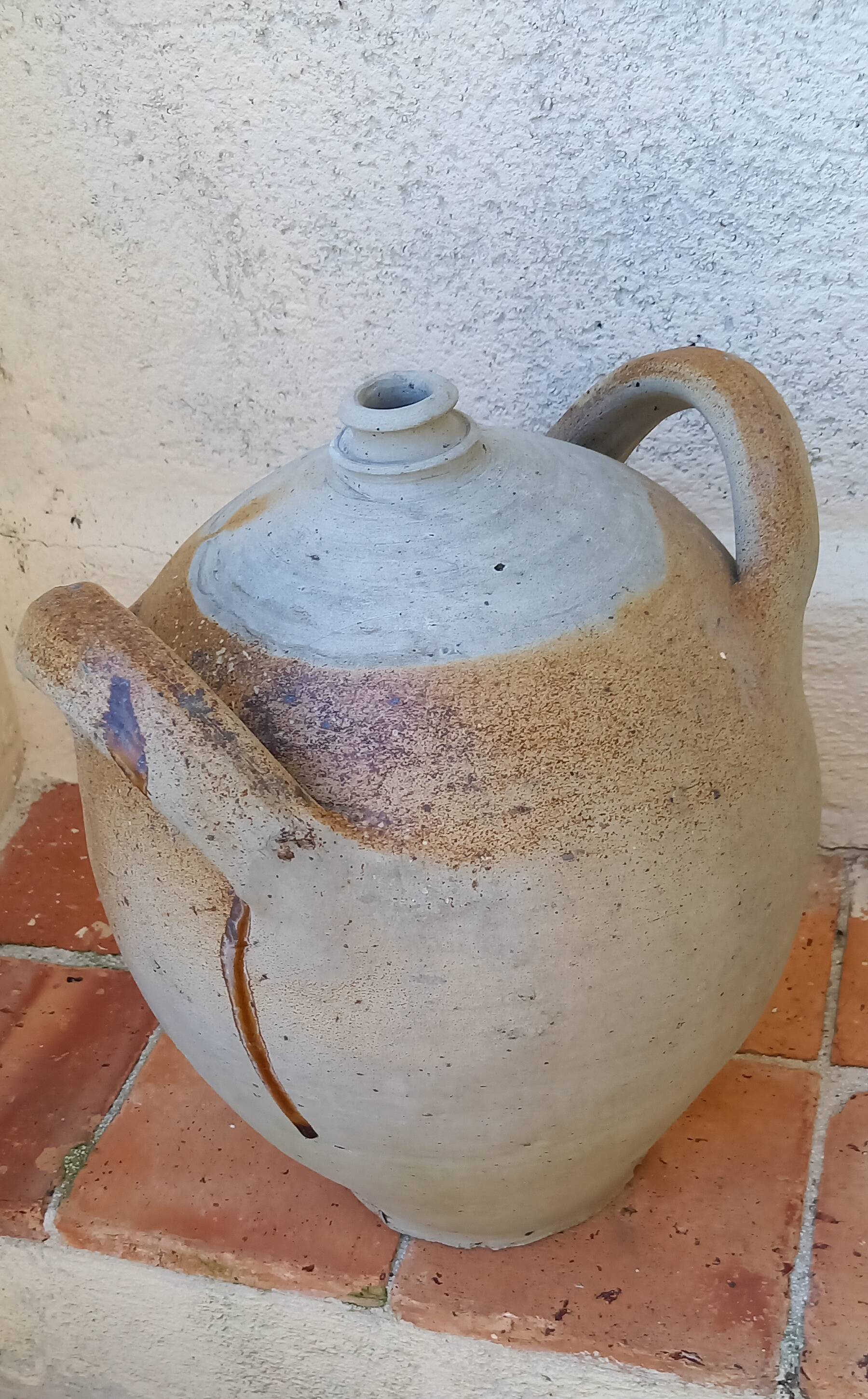Varnished terracotta jar