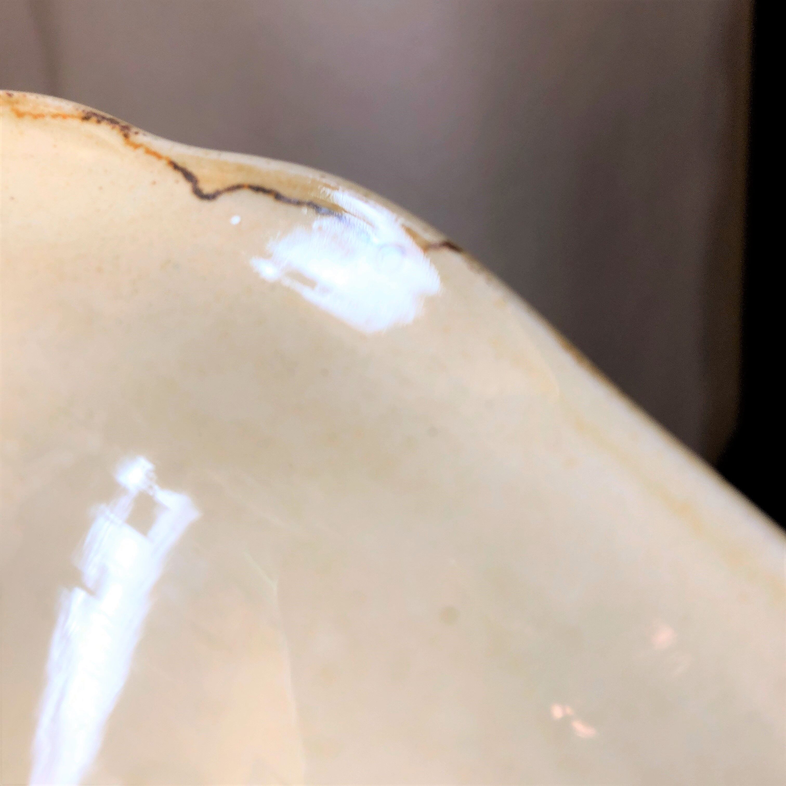 Decorative plate earthenware from Salins France decoration Basket