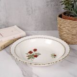Large dish, salad bowl st. amand, red roses