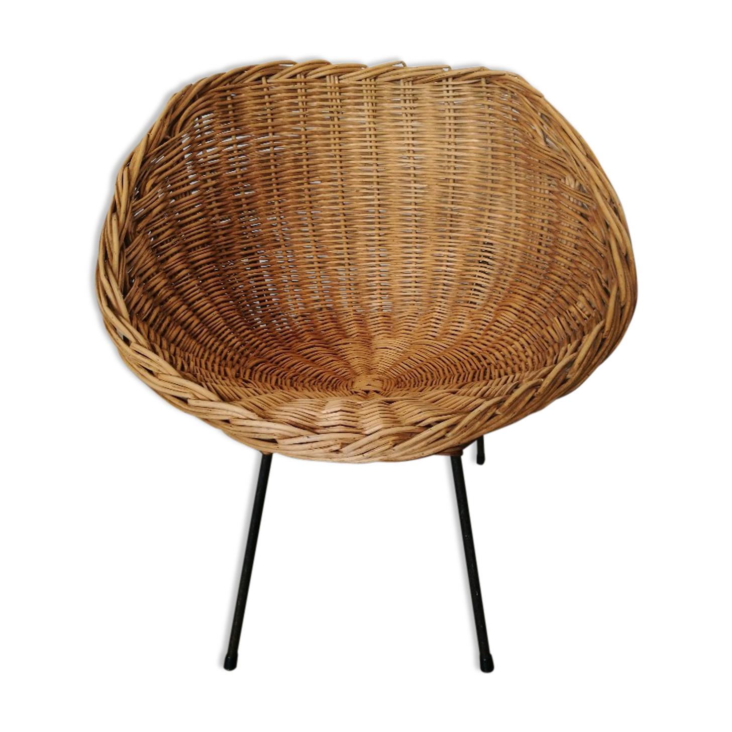 Armchair in rattan circa 1950