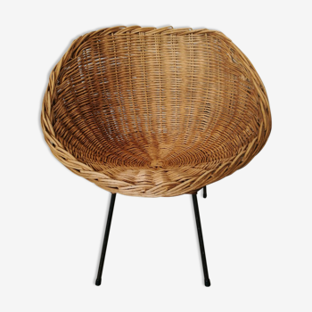 Armchair in rattan circa 1950