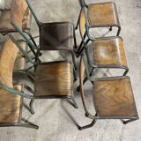 Lot de 8 chaises d'école
