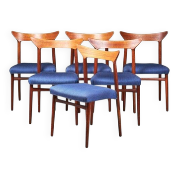 Vintage Teak Dining Chairs by Kurt Østervig, 1960s, Set of 6