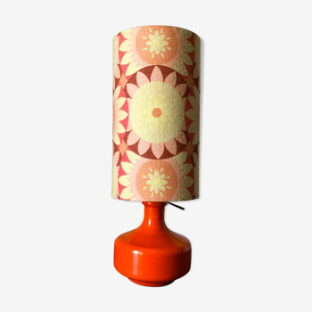 Orange flower lamp 1970