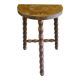 Tabouret paysan français vintage, des années 1970.