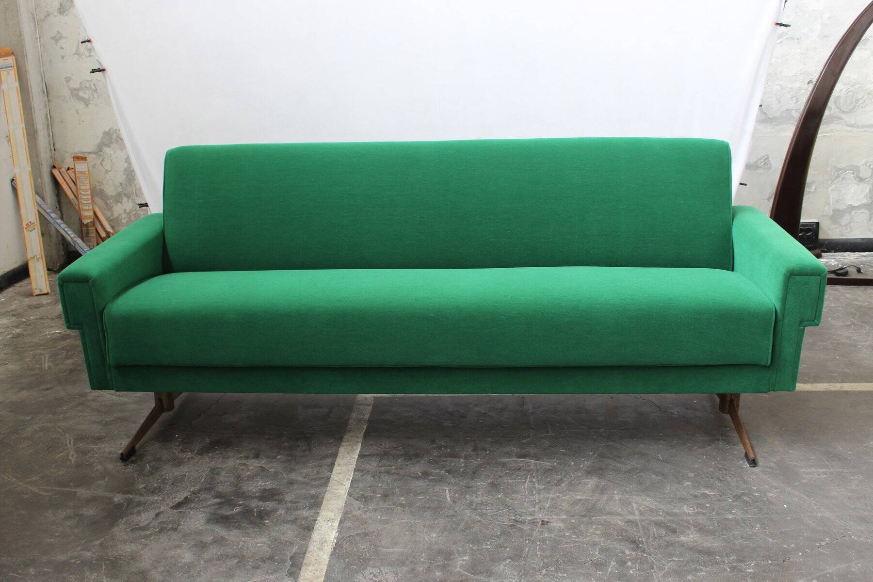 Emerald Green Mid-Century Canapé, Italy