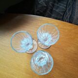 Set of 3 Baccarat/St Louis Champagne Flutes