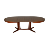 Scandinavian style oval table in central foot with extensions