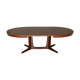 Table ovale en orme style scandinave pied central avec rallonges