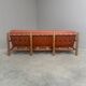 Brutalist, Brazilian style leather lounge sofa, 1960s