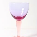 Large Vintage Murano Bicolor Wine Goblet / Murao / Italy / 1980s