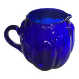 Vintage Henry Dean Cobalt Blue Glass Pitcher