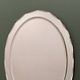 1970s Italian oval mirror by Crystal Arte with faceted glass frame