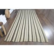 1970s Vintage Turkish Handmade Wool Cotton Brown Kilim Rug 173x369