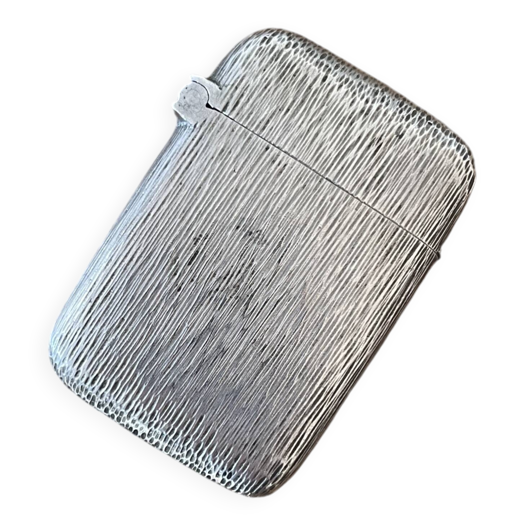 Porte-allumettes Ancien En Verre Côtelé - Bouchon Argent Massif Anglais - Grosse Boule - Occasion