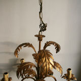Chandelier leaves gold metal fins