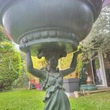 Cast iron caryatid fountain