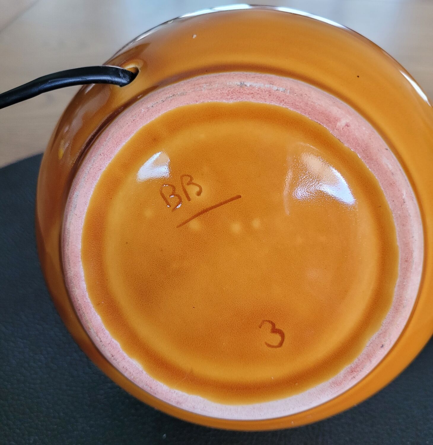 Vintage porcelain lamp foot