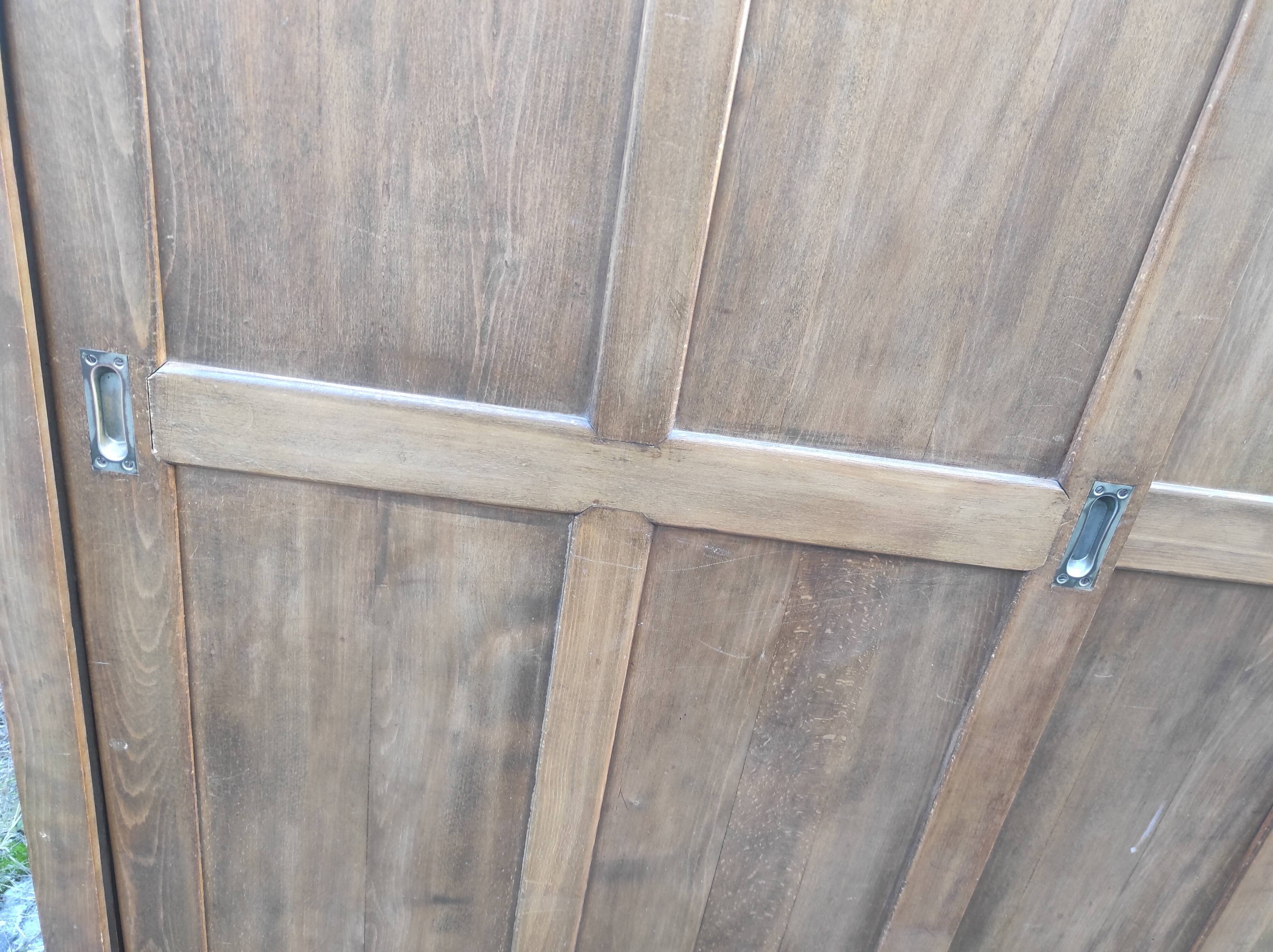 Old wardrobe vintage wooden wardrobe sliding doors