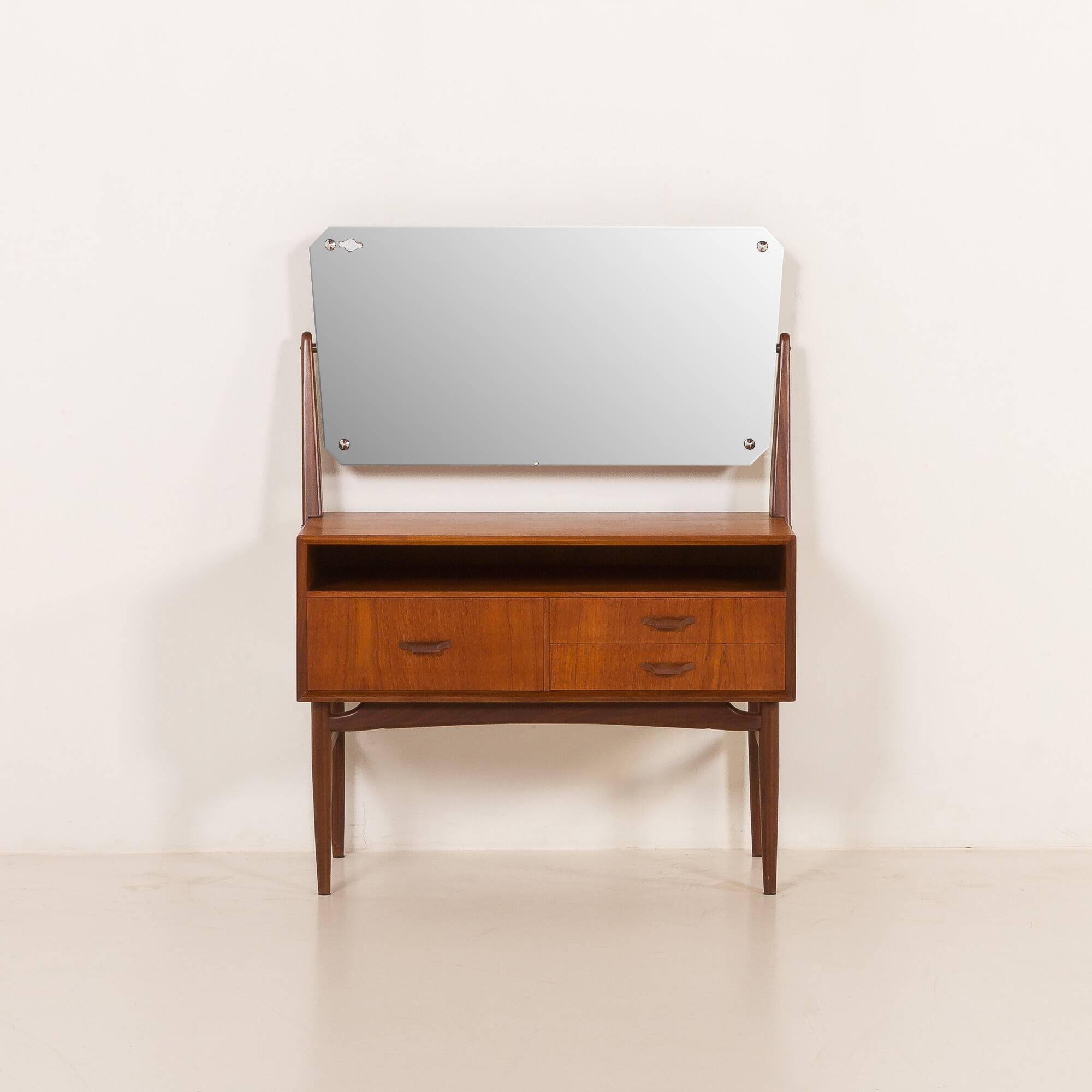 Scandinavian mid century vanity with adjustable mirror, 1960s