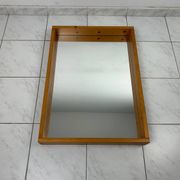 Miroir scandinave vintage en bois de pin