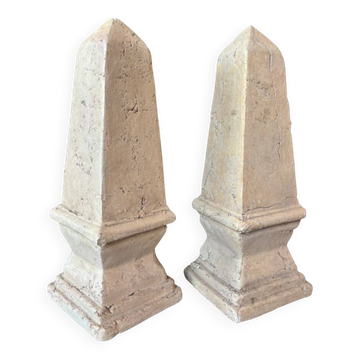 Pair of obelisks