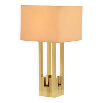 Large brass table lamp Lumica, Spain, 1970s