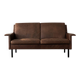 Mid-Century Danish Modern 2-Seater Brown Leather Sofa 3330 by  Arne Vodder