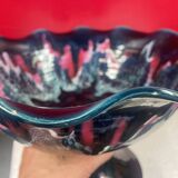 Large shower stand bowl with wave-shaped edges Vallauris 1970