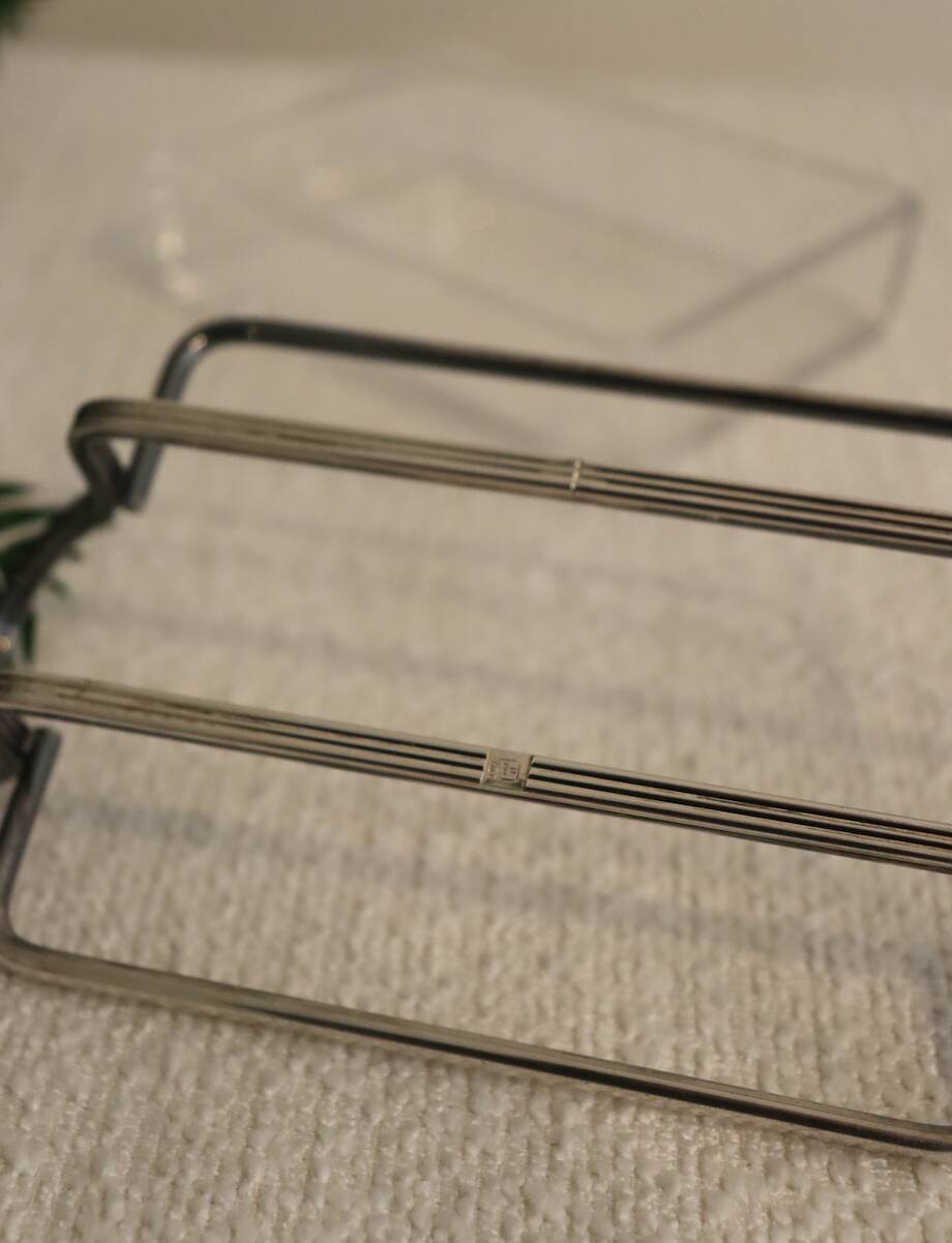 Glass and silver-plated metal butter dish