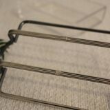 Glass and silver-plated metal butter dish