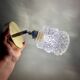 Vintage molded glass globe wall light