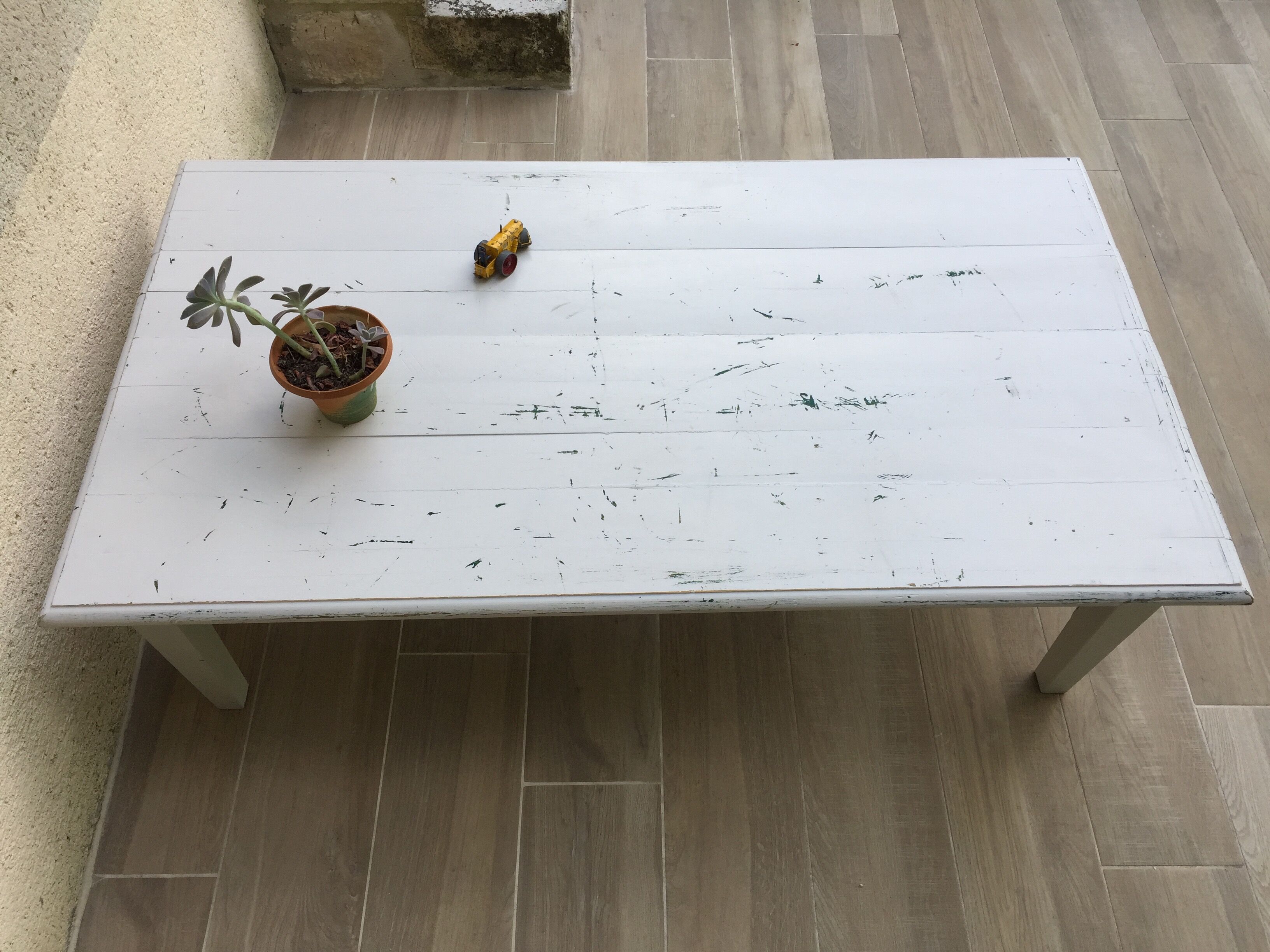 Table basse de ferme vintage