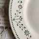 Set of eight plates desserten yellow green and red