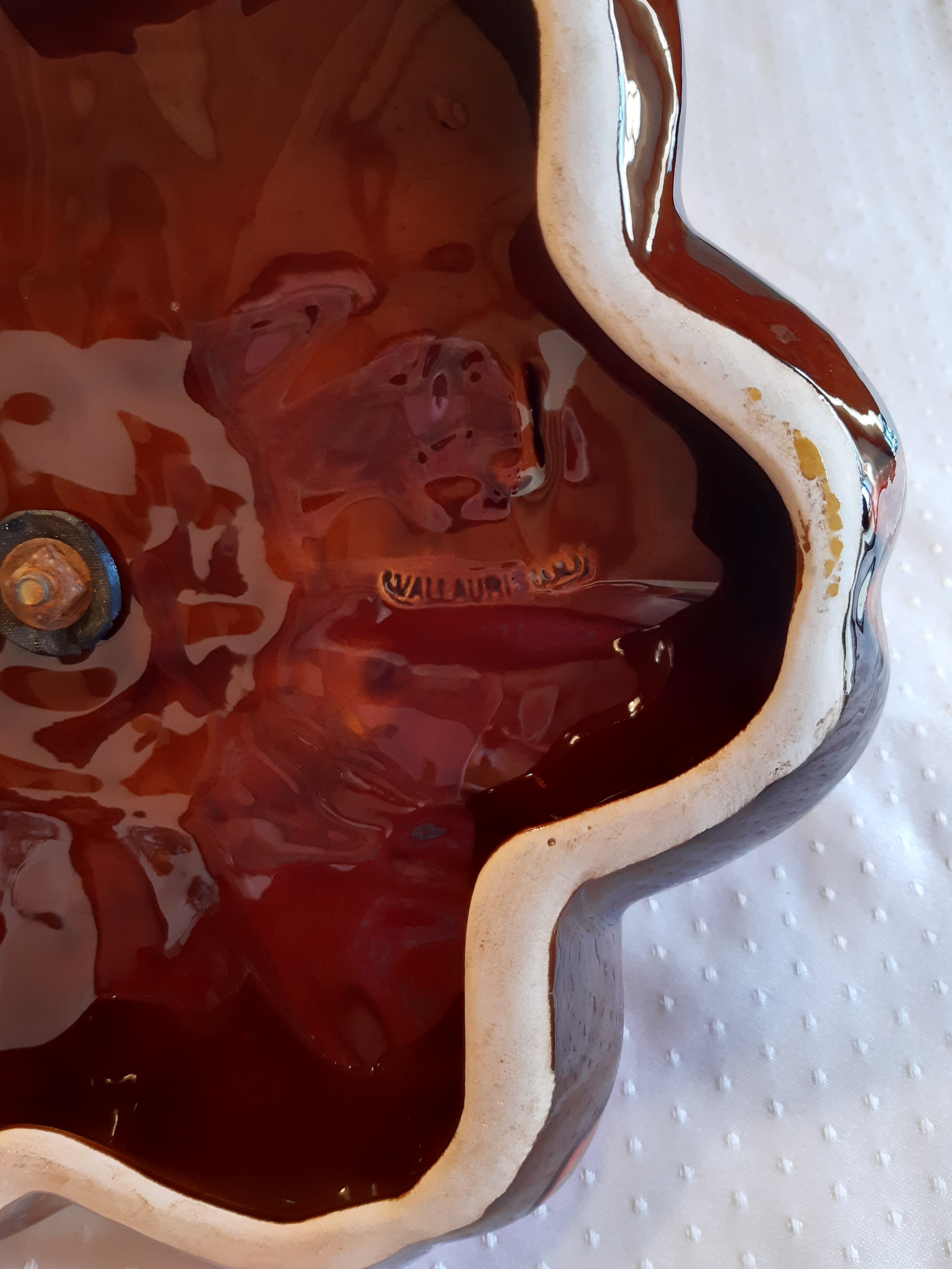 Plateau Vallauris orange & turquoise