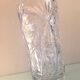 Cylinder vase in chiseled crystal / vintage 60s-70s