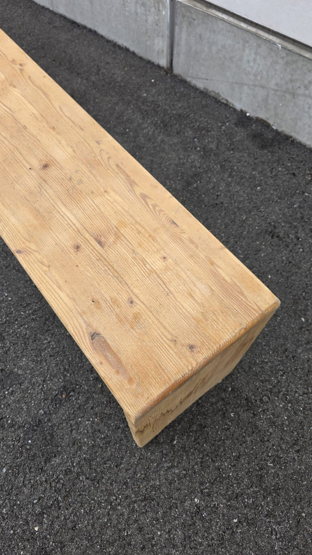 Méribel bench in solid pine by Charlotte Perriand, France, 1970